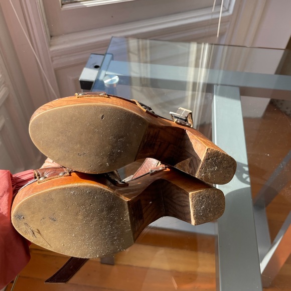 Bed Stu Madeline platform sandal in teak rustic 7 - Picture 5 of 6